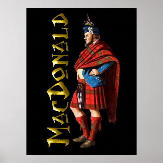 Clan MacDonald Scottish Highland Dream Poster (Voorkant)
