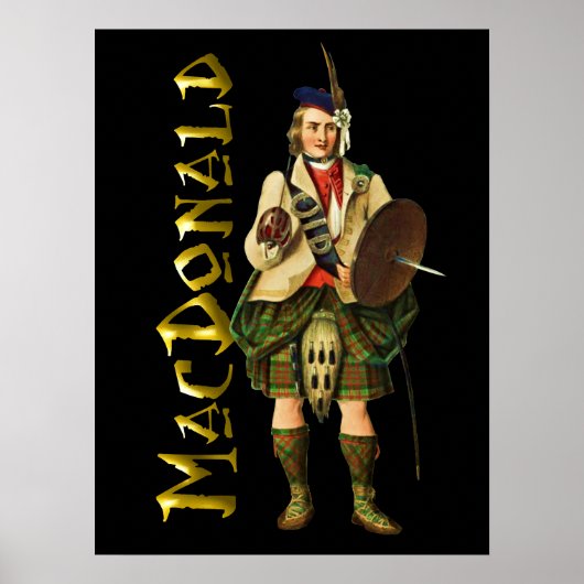 Clan MacDonald Scottish Highland Dream Poster (Voorkant)