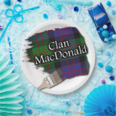 Clan MacDonald Scottish Tartan Paint Brush Papieren Bordje (Feest)