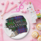 Clan MacDonald Scottish Tartan Paint Brush Papieren Bordje (Feest)