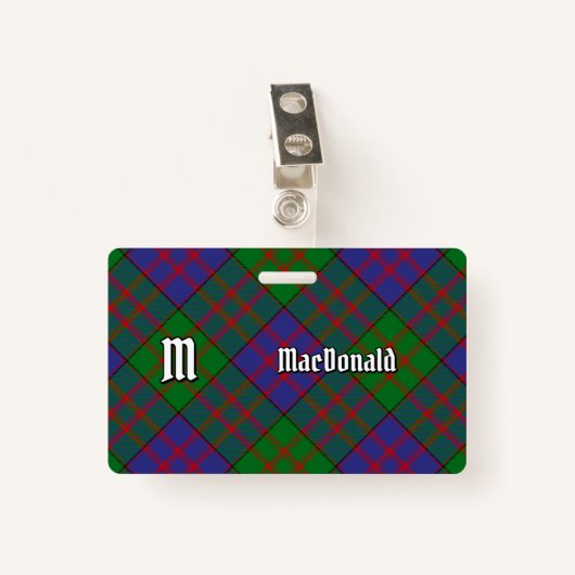 Clan MacDonald Tartan Badge (Voorkant met clip)