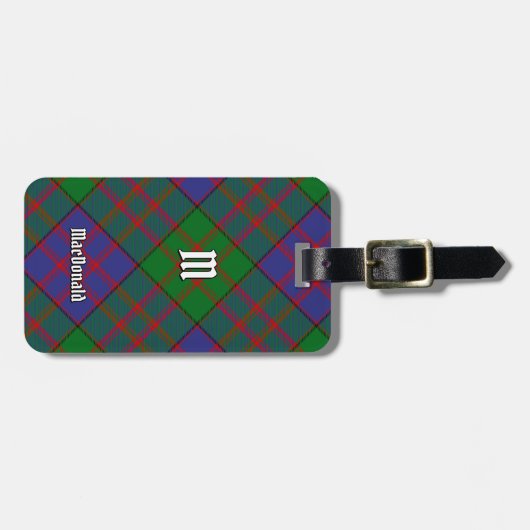 Clan MacDonald Tartan Bagagelabel (Voorkant horizontaal)