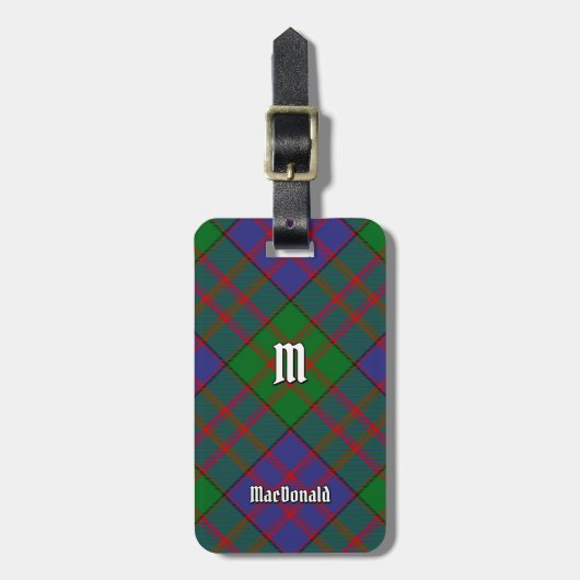 Clan MacDonald Tartan Bagagelabel (Voorkant verticaal)
