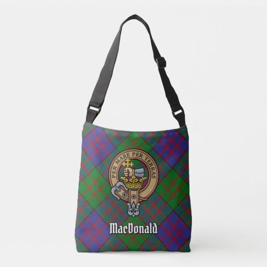 Clan MacDonald Tartan Crossbody Bag Tas (Voorkant)