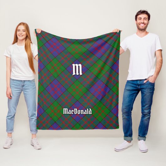 Clan MacDonald Tartan Fleece Blanket (In situ)