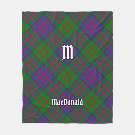 Clan MacDonald Tartan Fleece Blanket (Voorkant)