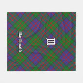 Clan MacDonald Tartan Fleece Blanket Deken (Voorkant (Horizontaal))