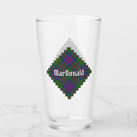 Clan MacDonald Tartan Glass Glas (Achterkant)