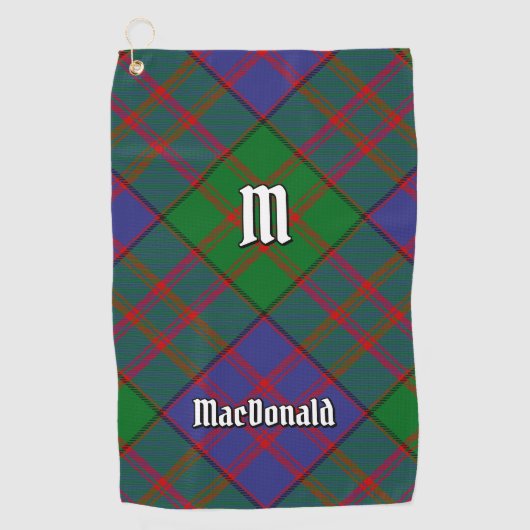 Clan MacDonald Tartan Golf Towel Golfhanddoek (Voorkant)
