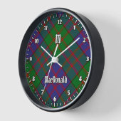 Clan MacDonald Tartan Grote klok (Hoek)