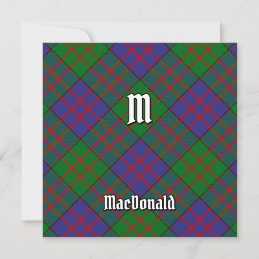 Clan MacDonald Tartan Kaart (Voorkant)