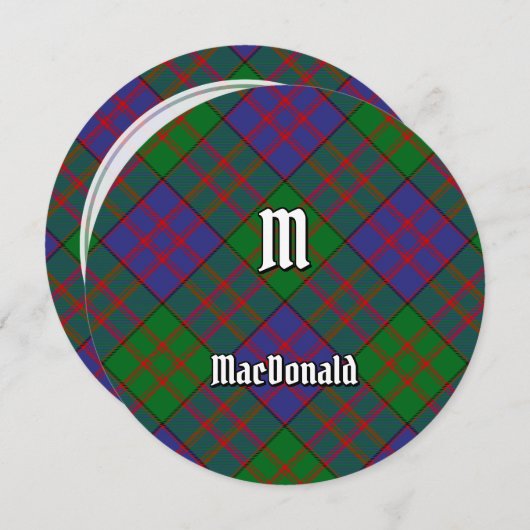 Clan MacDonald Tartan Kaart (Voorkant / Achterkant)