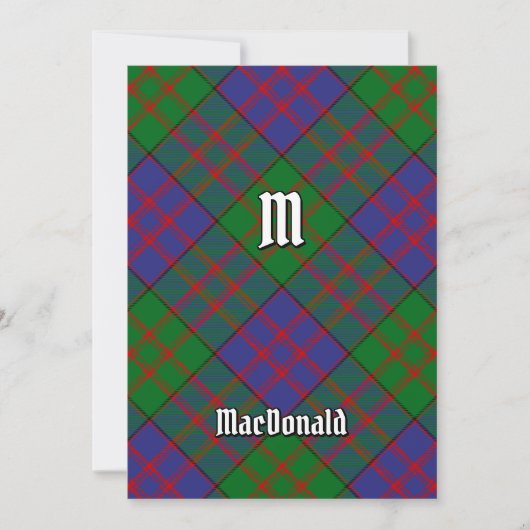 Clan MacDonald Tartan Kaart (Voorkant)