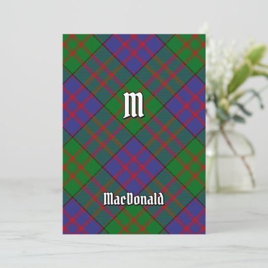 Clan MacDonald Tartan Kaart (Staand voorkant)