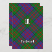 Clan MacDonald Tartan Kaart (Voorkant / Achterkant)