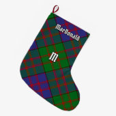 Clan MacDonald Tartan Kerstmis stoppen Grote Kerstsok (Voorkant (Hangend))