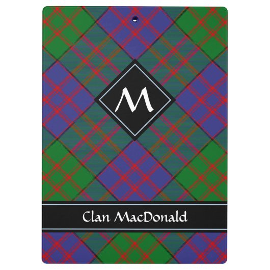 Clan MacDonald Tartan Klembord (Achterkant)