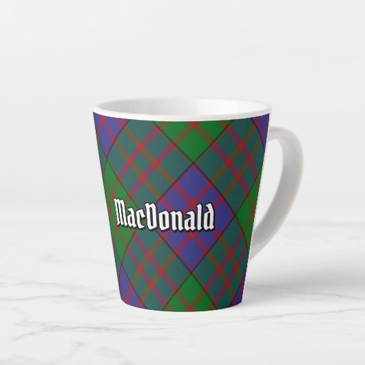 Clan MacDonald Tartan Latte Mok (Rechterhoek)
