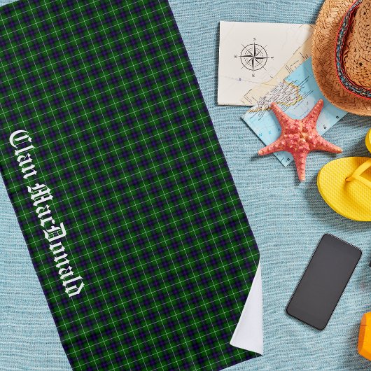 Clan MacDonald Tartan Pset Strandlaken