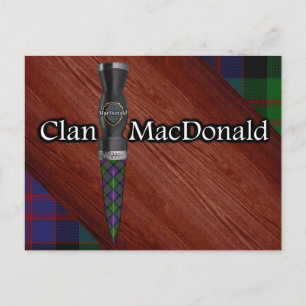 Clan MacDonald Tartan Sgian Dubh Lemmet Briefkaart