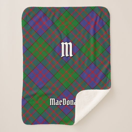 Clan MacDonald Tartan Sherpa Blanket Sherpa Deken (Voorkant)