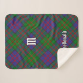 Clan MacDonald Tartan Sherpa Blanket Sherpa Deken (Voorkant (horizontaal))