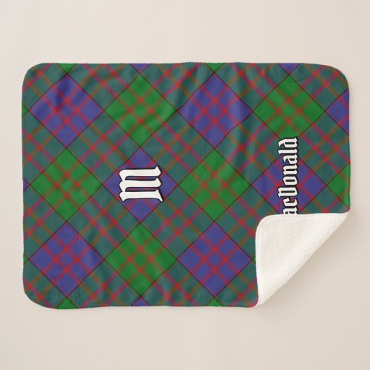 Clan MacDonald Tartan Sherpa Blanket Sherpa Deken (Voorkant (horizontaal))