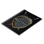 Clan MacDonald Tartan Shield & Swords Notitieboek (Linkerzijde)