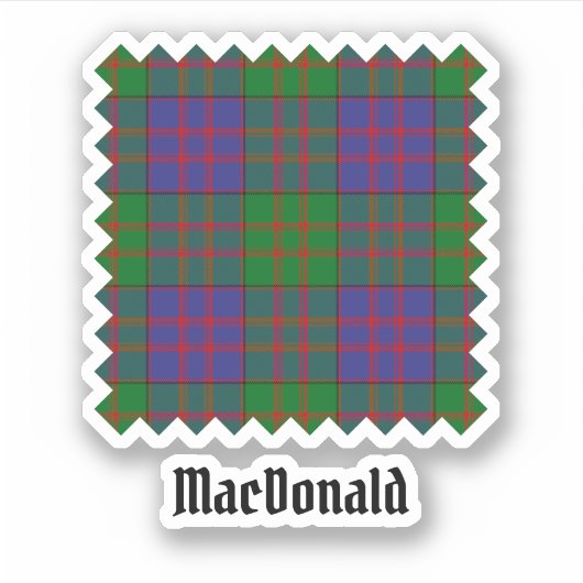 Clan MacDonald Tartan Sticker (Voorkant)