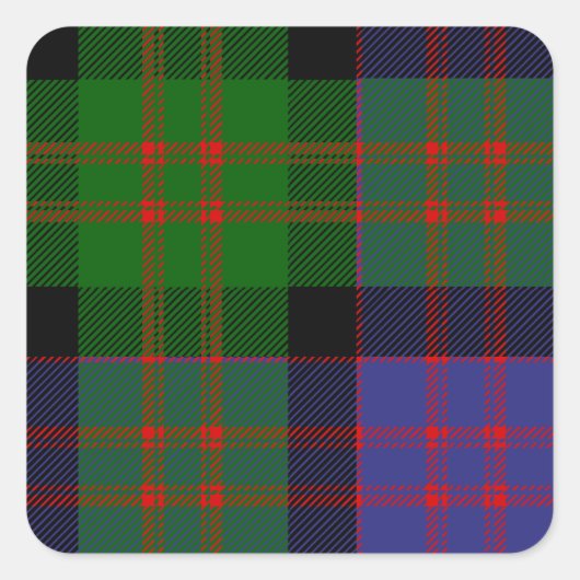 Clan MacDonald Tartan Vierkante Sticker (Voorkant)