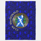 Clan MacDonald Tartan & Vlag Fleece Deken (Voorkant)