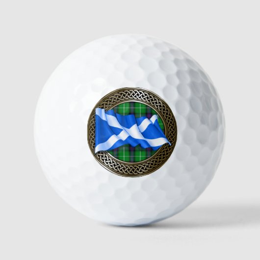 Clan MacDonald Tartan & Vlag Golfballen (Voorkant)