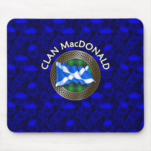 Clan MacDonald Tartan & Vlag Muismat (Voorkant)