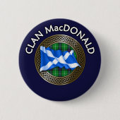 Clan MacDonald Tartan & Vlag Ronde Button 5,7 Cm (Voorkant)