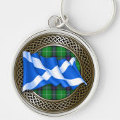 Clan MacDonald Tartan & Vlag Sleutelhanger (Voorkant)