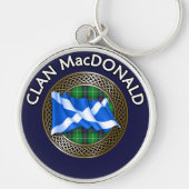 Clan MacDonald Tartan & Vlag Sleutelhanger (Voorkant)