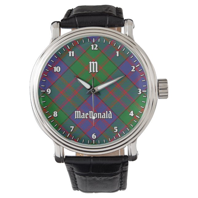 Clan MacDonald Tartan Watch Horloge (Voorkant)