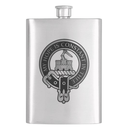 Clan MacDonald van Clanranald Crest Flask Flacon (Voorkant)