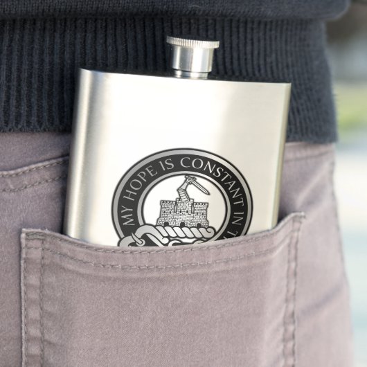 Clan MacDonald van Clanranald Crest Flask Flacon (Voorbeeld)