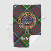 Clan MacDonald van Clanranald Crest Golf Towel Golfhanddoek (Insitu)