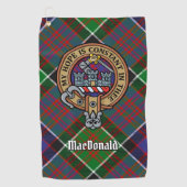 Clan MacDonald van Clanranald Crest Golf Towel Golfhanddoek (Voorkant)
