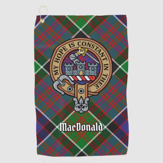 Clan MacDonald van Clanranald Crest Golf Towel Golfhanddoek (Voorkant)