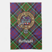 Clan MacDonald van Clanranald Crest Kitchen Towel Theedoek (Verticaal)
