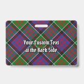 Clan MacDonald van Clanranald Crest over Tartan Badge (Achterkant)