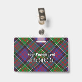 Clan MacDonald van Clanranald Crest over Tartan Badge (Achterkant met clip)