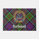 Clan MacDonald van Clanranald Crest over Tartan Deurmat (Voorkant)
