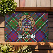 Clan MacDonald van Clanranald Crest over Tartan Deurmat