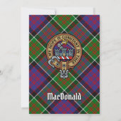 Clan MacDonald van Clanranald Crest over Tartan Kaart (Achterkant)