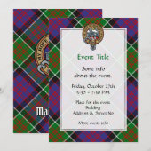 Clan MacDonald van Clanranald Crest over Tartan Kaart (Voorkant / Achterkant)