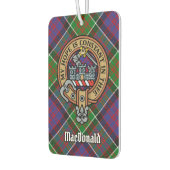 Clan MacDonald van Clanranald Crest over Tartan Luchtverfrisser (Links)